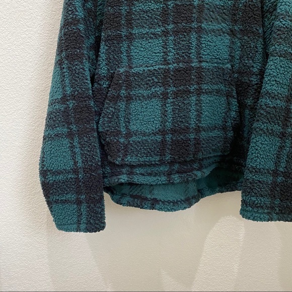 PINK Victoria’s Secret Sherpa Funnel Neck Pullover Hoodie Sweater Size L - Picture 5 of 12